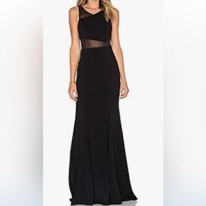Jay Godfrey Rogers Maxi Dress in Black & Black Small Flaw Size 10 $525